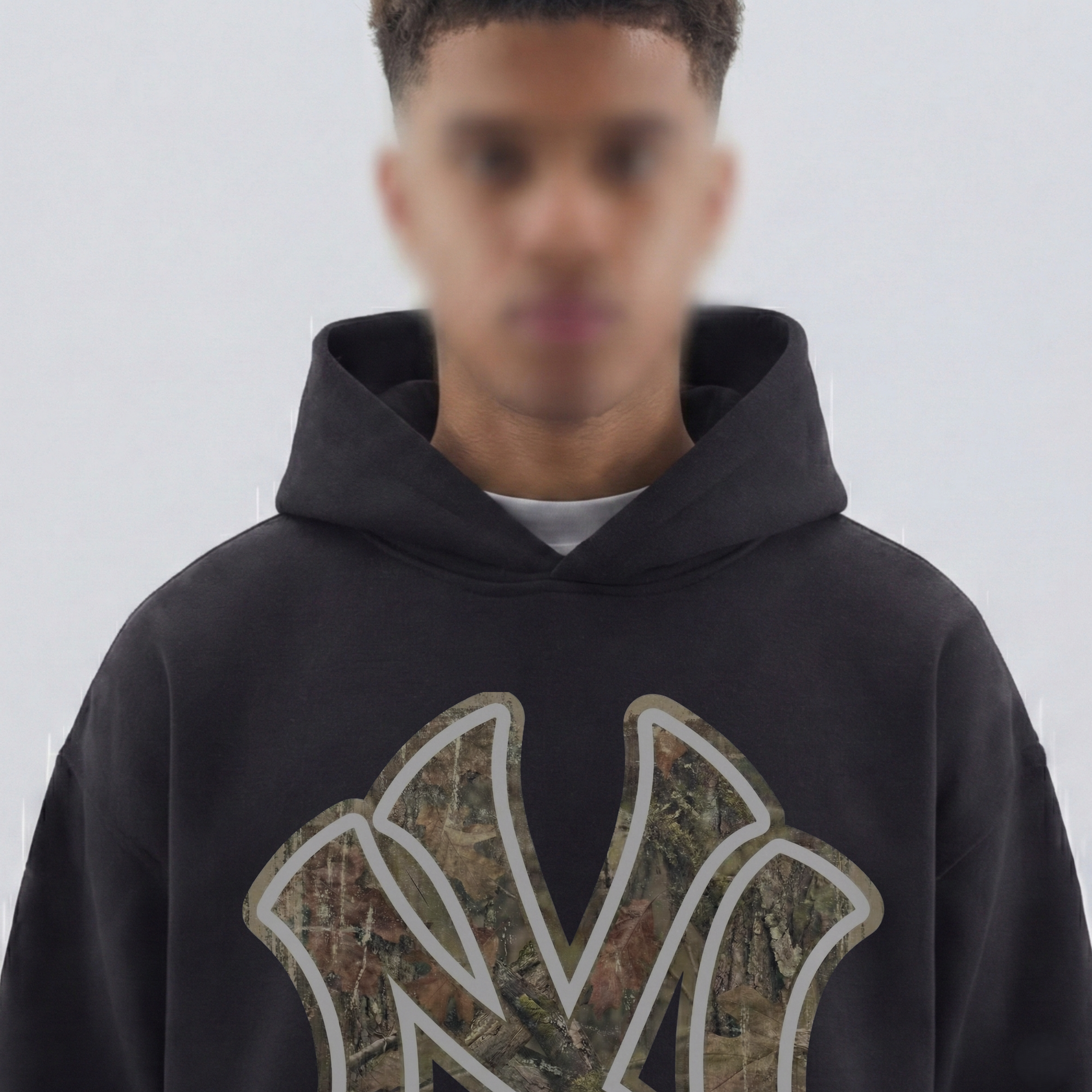 NY Camo Cropped Hoodie