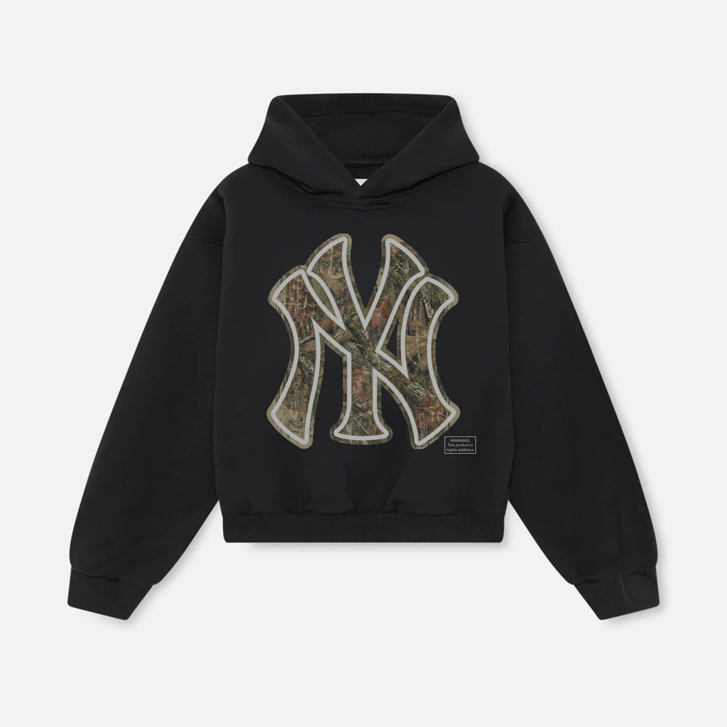 NY Camo Cropped Hoodie